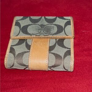 Coach Gray and Tan Wallet